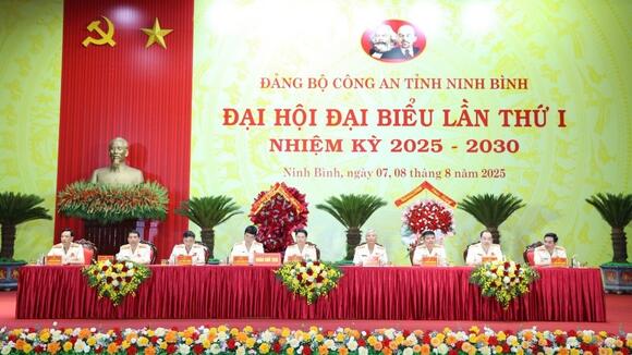Đại hội đại biểu Đảng bộ Công an tỉnh Ninh Bình lần thứ I, nhiệm kỳ 2025 - 2030