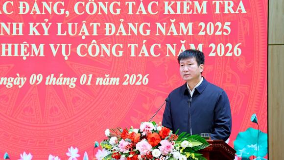 Đảng ủy Công an tỉnh Ninh Bình tổng kết công tác Đảng, công tác kiểm tra, giám sát, thi hành kỷ luật Đảng năm 2025