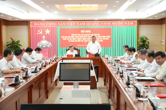 Hội nghị tổng kết việc thực hiện Quy chế phối hợp giữa Ban Nội chính Trung ương với Ủy ban Kiểm tra Trung ương