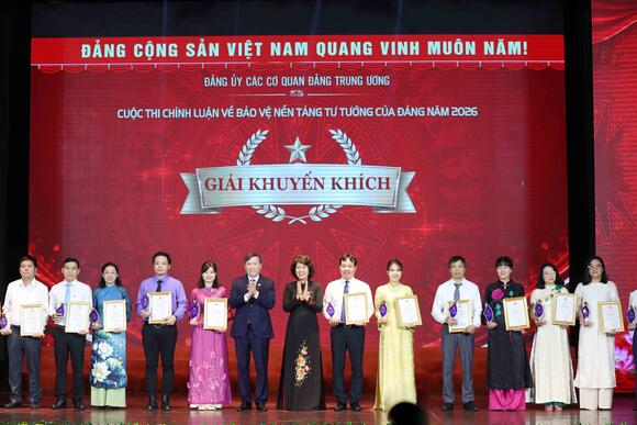 Chi bộ Vụ Địa bàn V, Đảng bộ Cơ quan Ủy ban Kiểm tra Trung ương đạt Giải Khuyến khích Cuộc thi chính luận về bảo vệ nền tảng tư tưởng của Đảng năm 2026