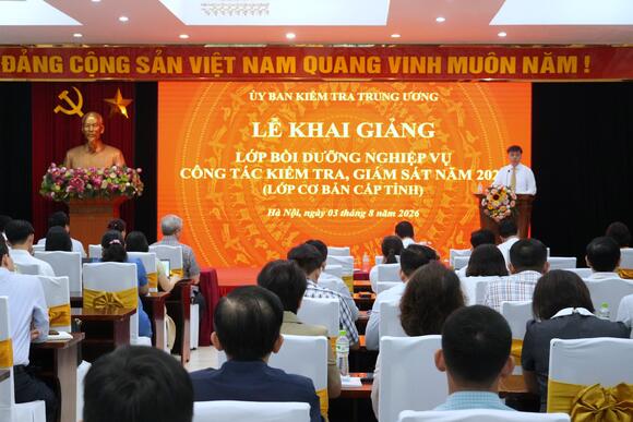 Ủy ban Kiểm tra Trung ương khai giảng Lớp bồi dưỡng nghiệp vụ công tác kiểm tra, giám sát năm 2026