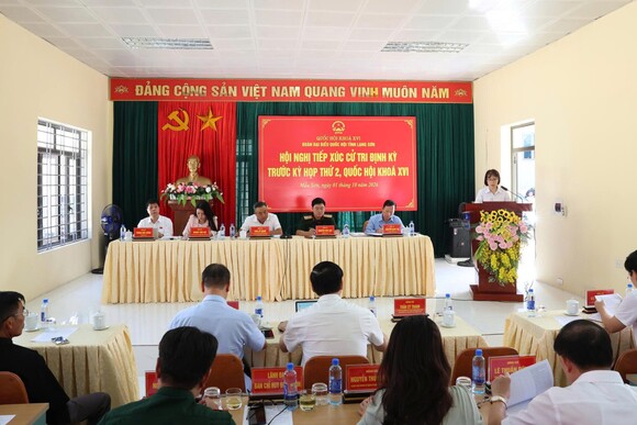Đoàn đại biểu Quốc hội tỉnh Lạng Sơn tiếp xúc cử tri định kỳ trước Kỳ họp thứ hai, Quốc hội khóa XVI